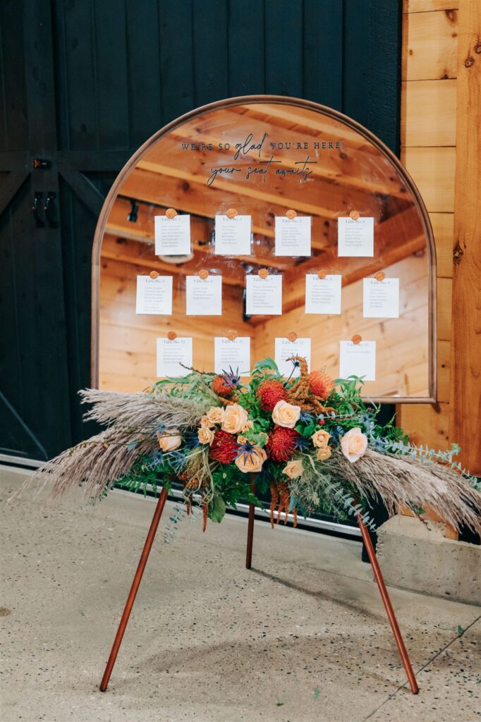 Tablecard display at Robin Hills Farm in Chelsea Michigan
