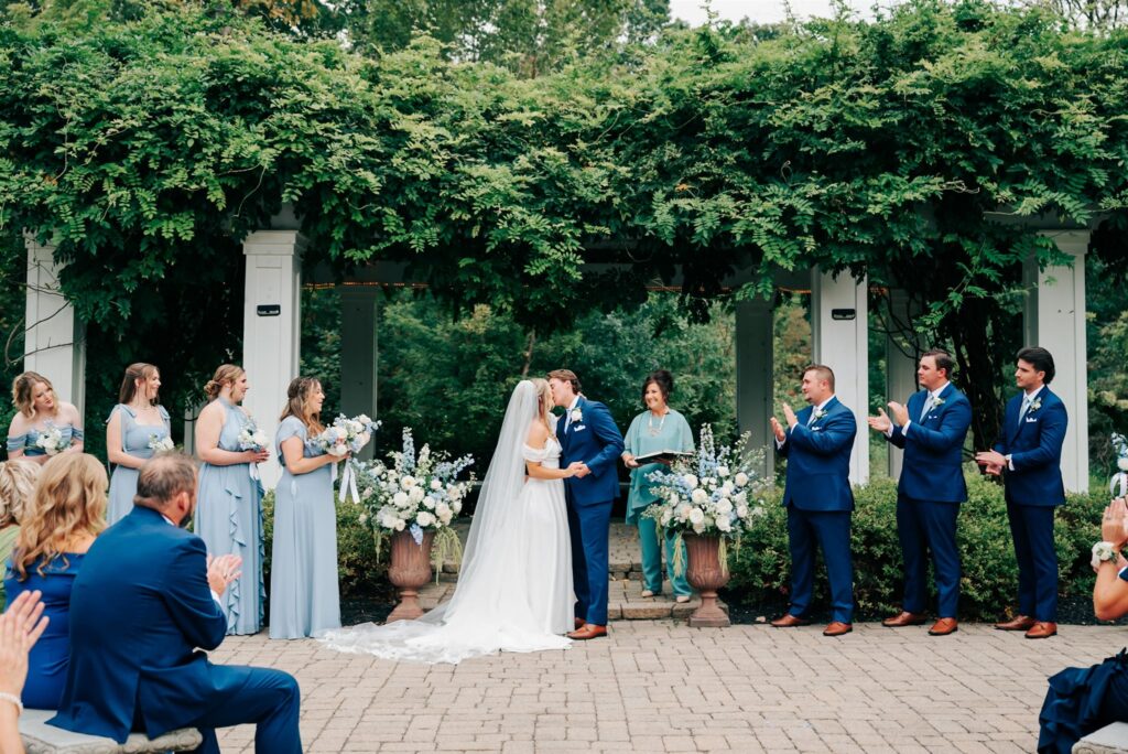 Wedding ceremony at The Wellers Carriage House in Saline Michigan