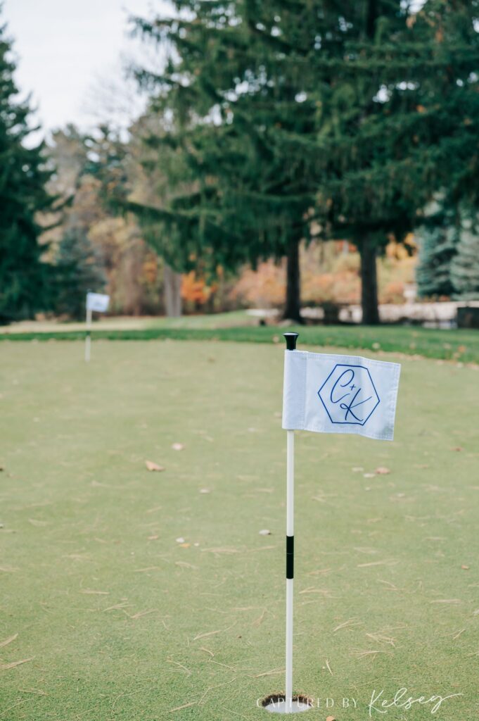 Golf course grounds at wedding at Pine Knob Carriage House