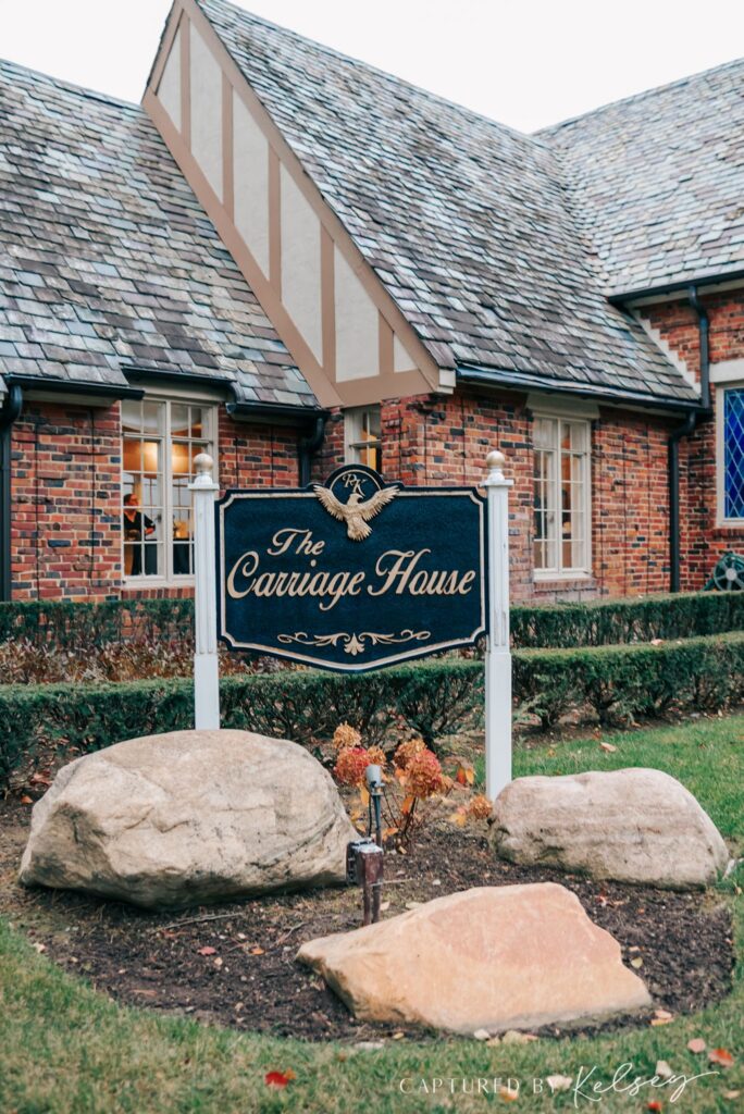 Sign outside Pine Knob Carriage House