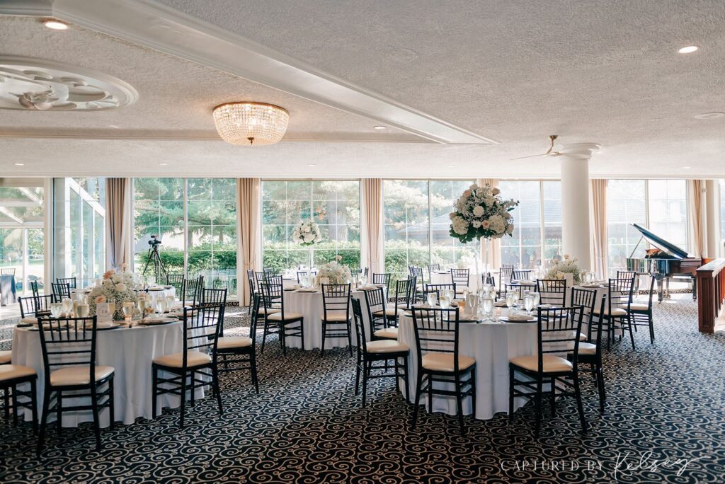 Reception setup at Pine Knob Carriage House