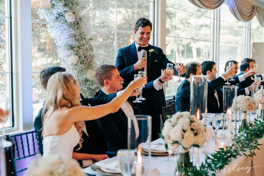 Toast at reception of Pine Knob Carriage House